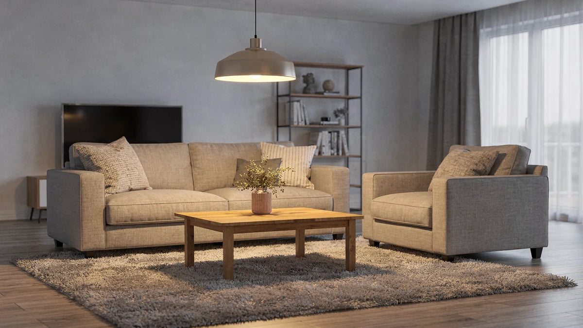 Pendelleuchte fürs Wohnzimmer passend zur Sitzgruppe wählen