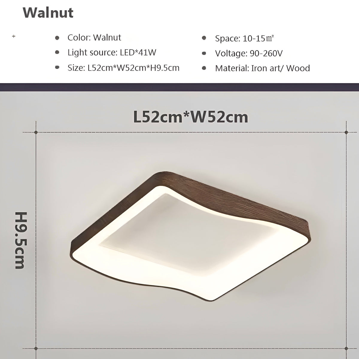 Lampada da soffitto in pizzo di legno