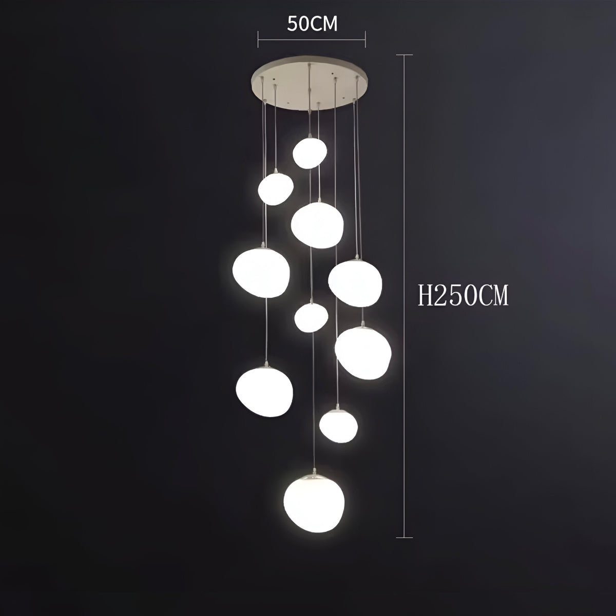LED Kronleuchter Pietra di Luna