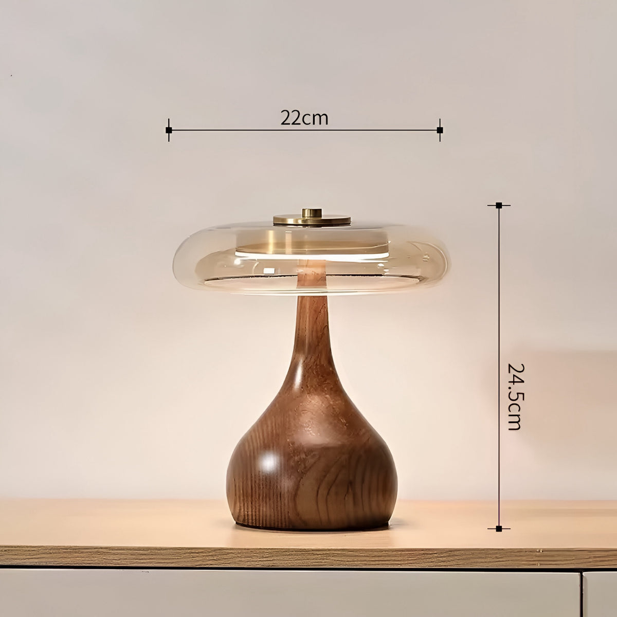 Tischlampe Legno Curvata