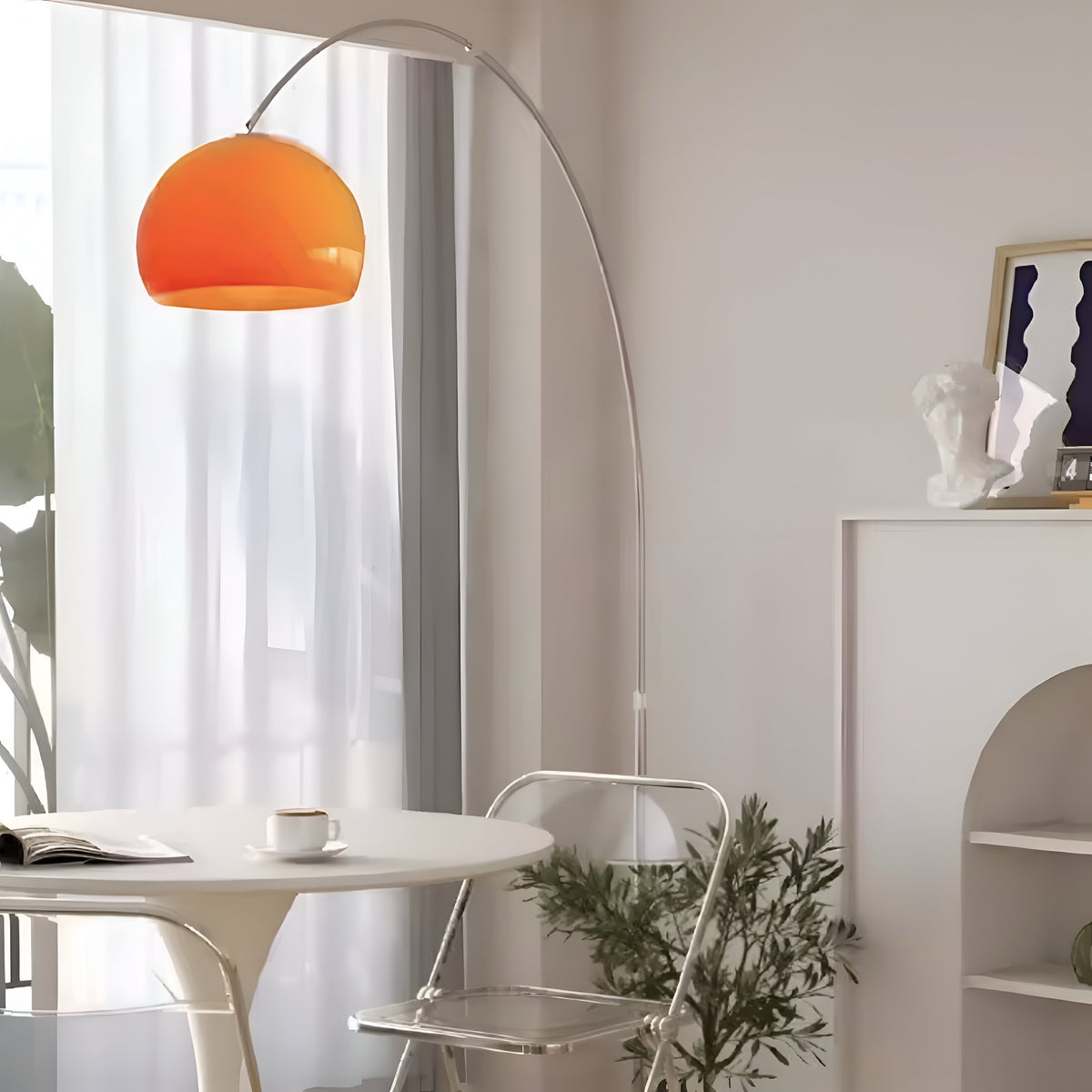 Lampada da terra ad arco Arancio