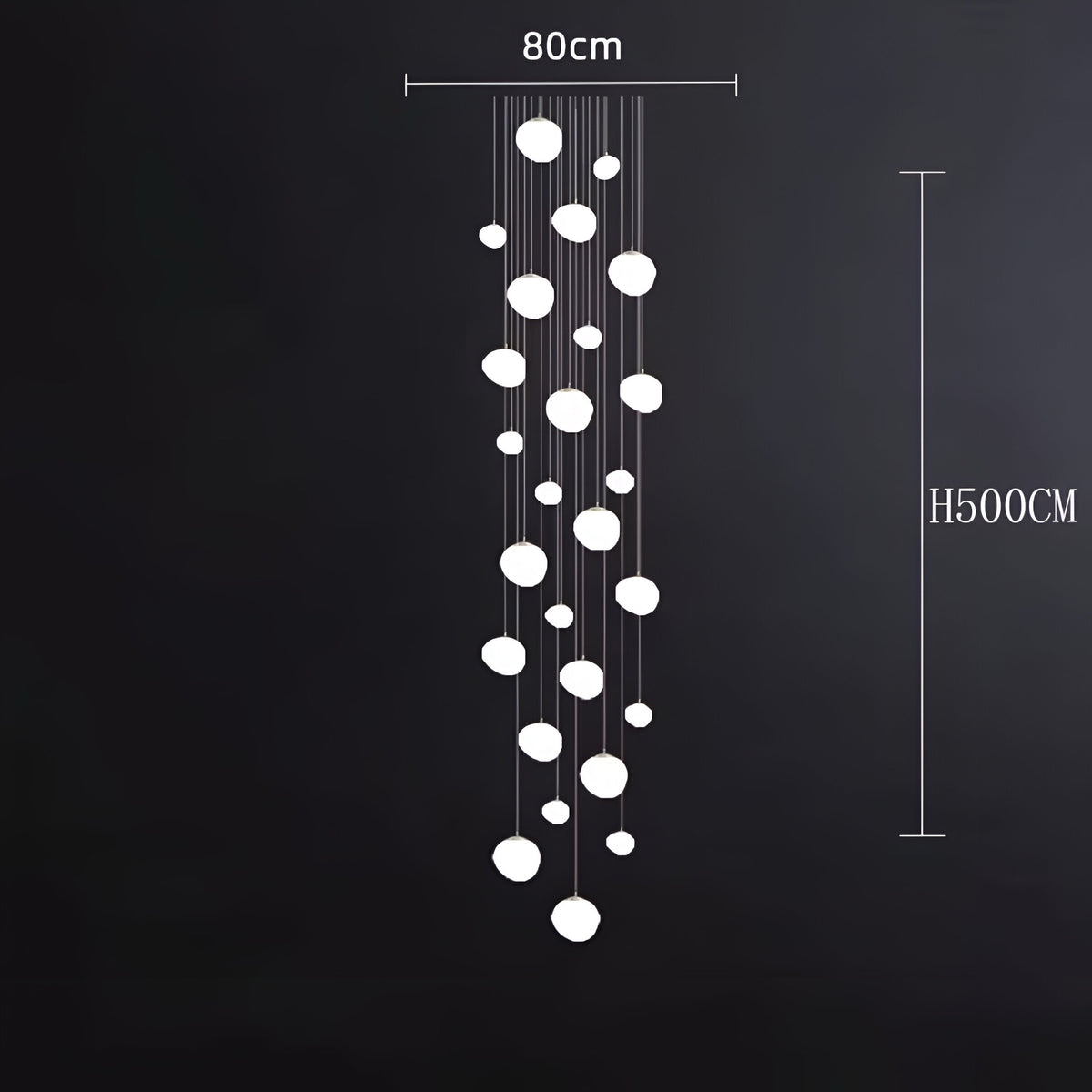 LED Kronleuchter Pietra di Luna