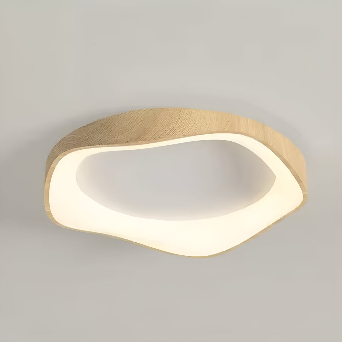 Lampada da soffitto in pizzo di legno