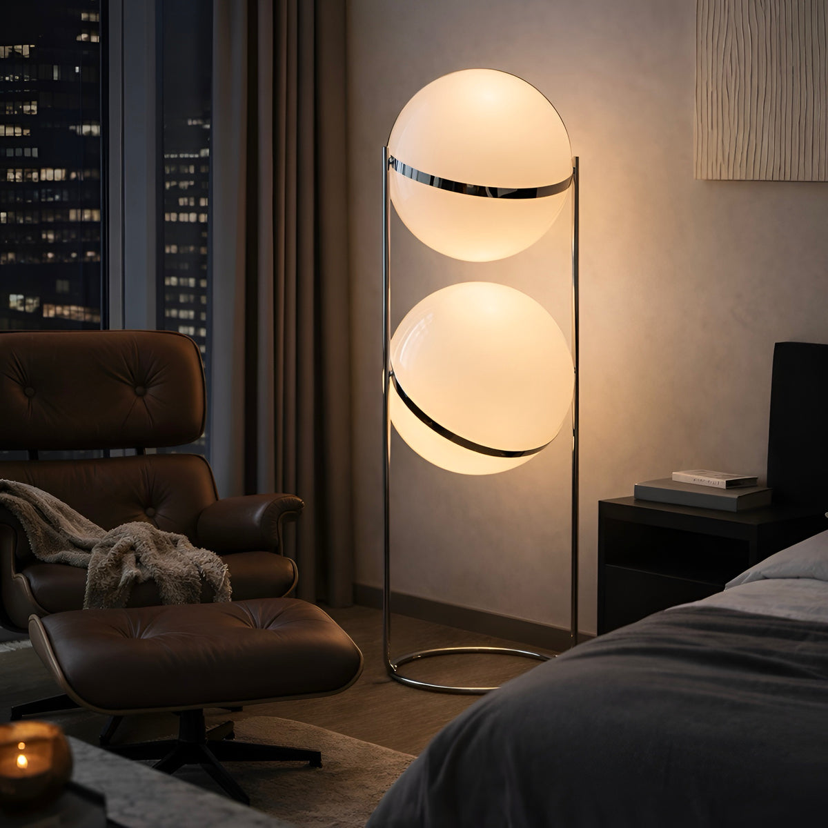 Designer Stehlampe Globo Bianco