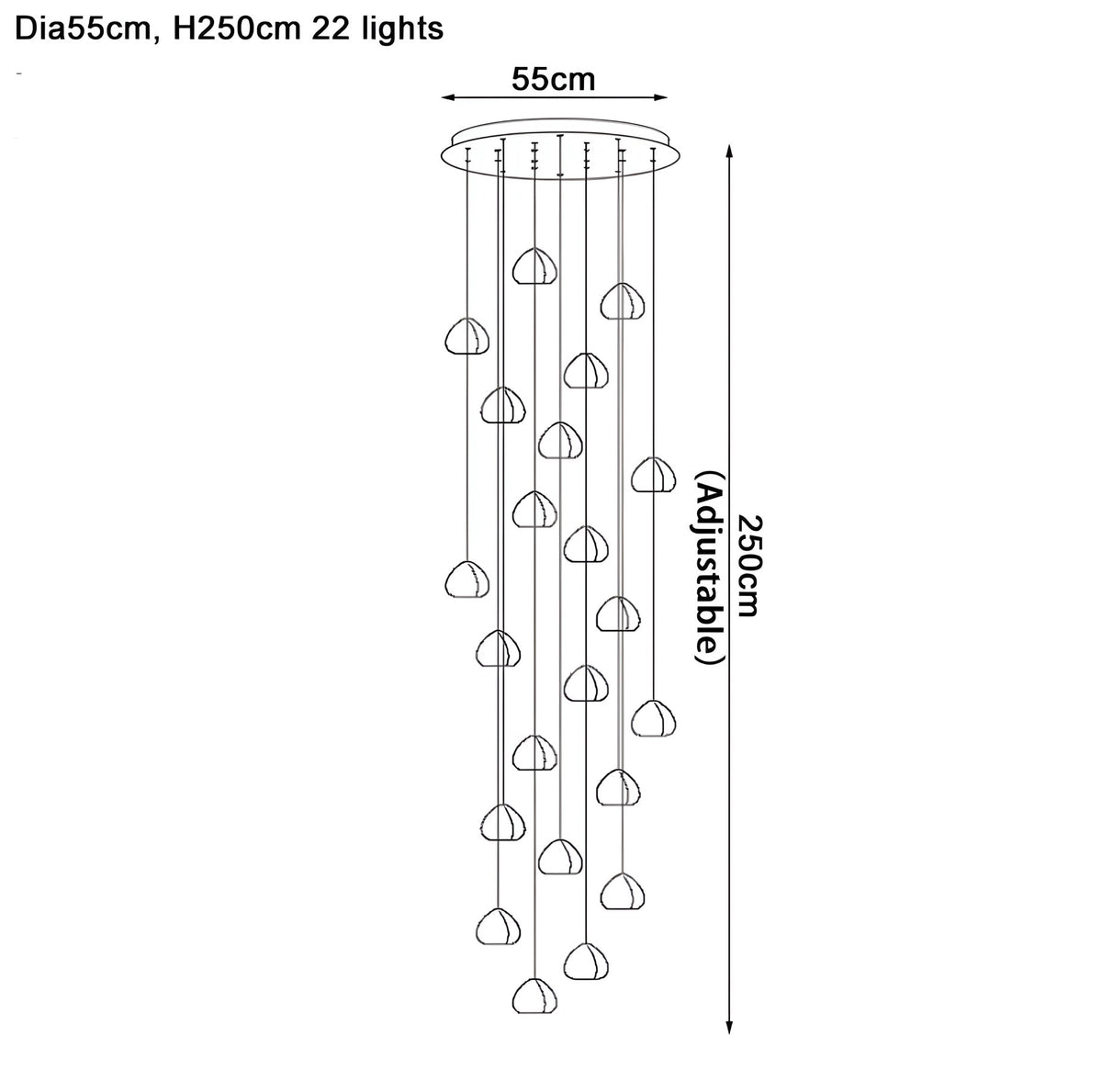 Lampadario di design Fondara - BUYnBLUE