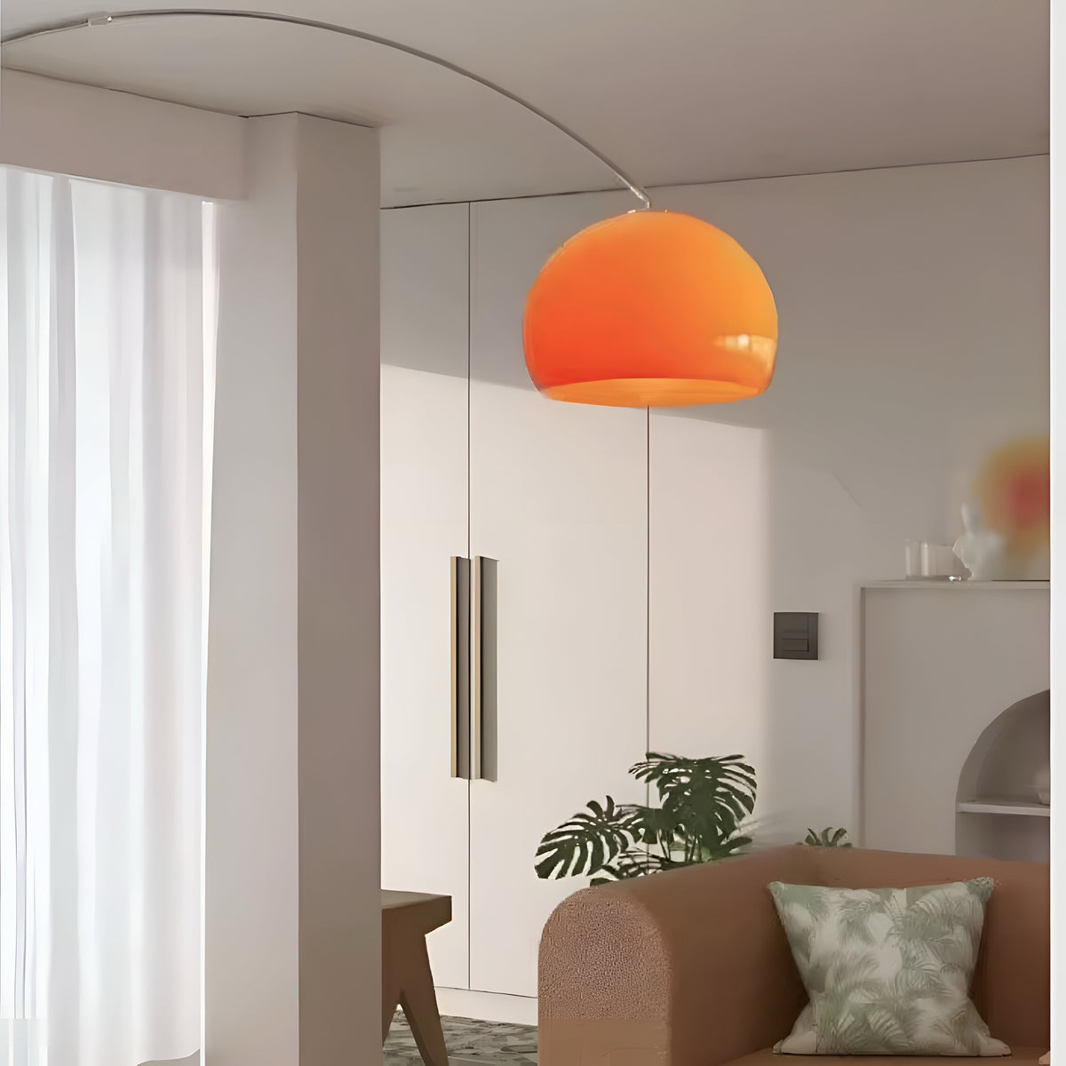 Lampada da terra ad arco Arancio