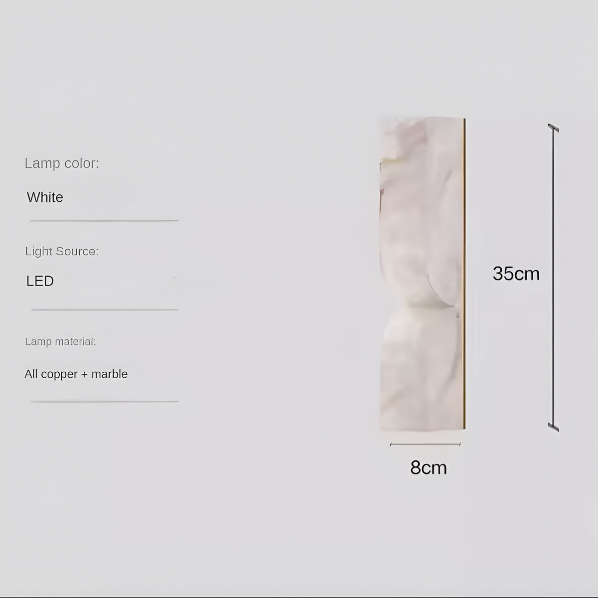 Designer wall light Alabasta
