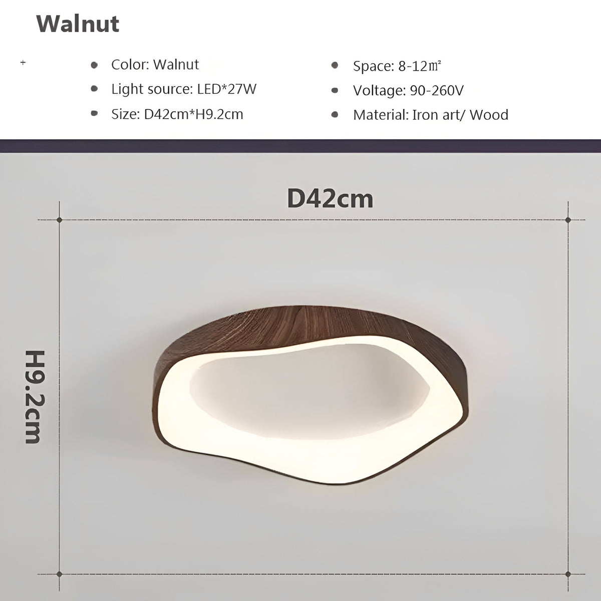 Lampada da soffitto in pizzo di legno