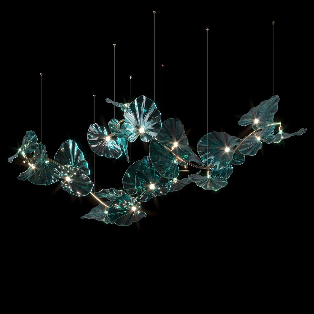 Designer Kronleuchter Ninfea Verde - BUYnBLUE