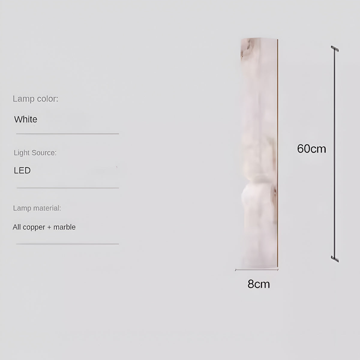 Designer wall light Alabasta