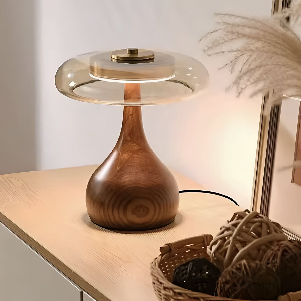 Tischlampe Legno Curvata
