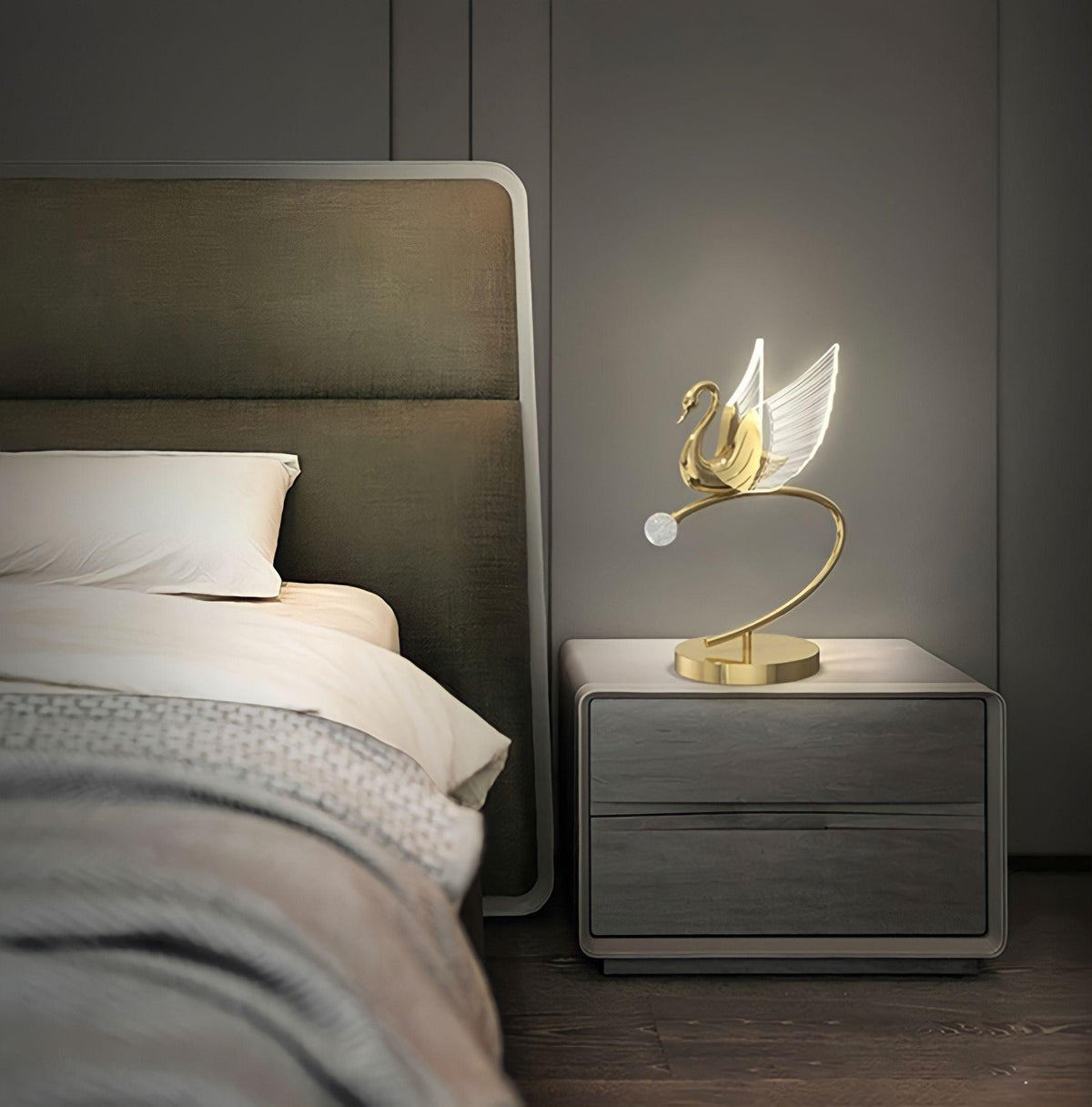 Tischlampe LED in Schwanform - BUYnBLUE