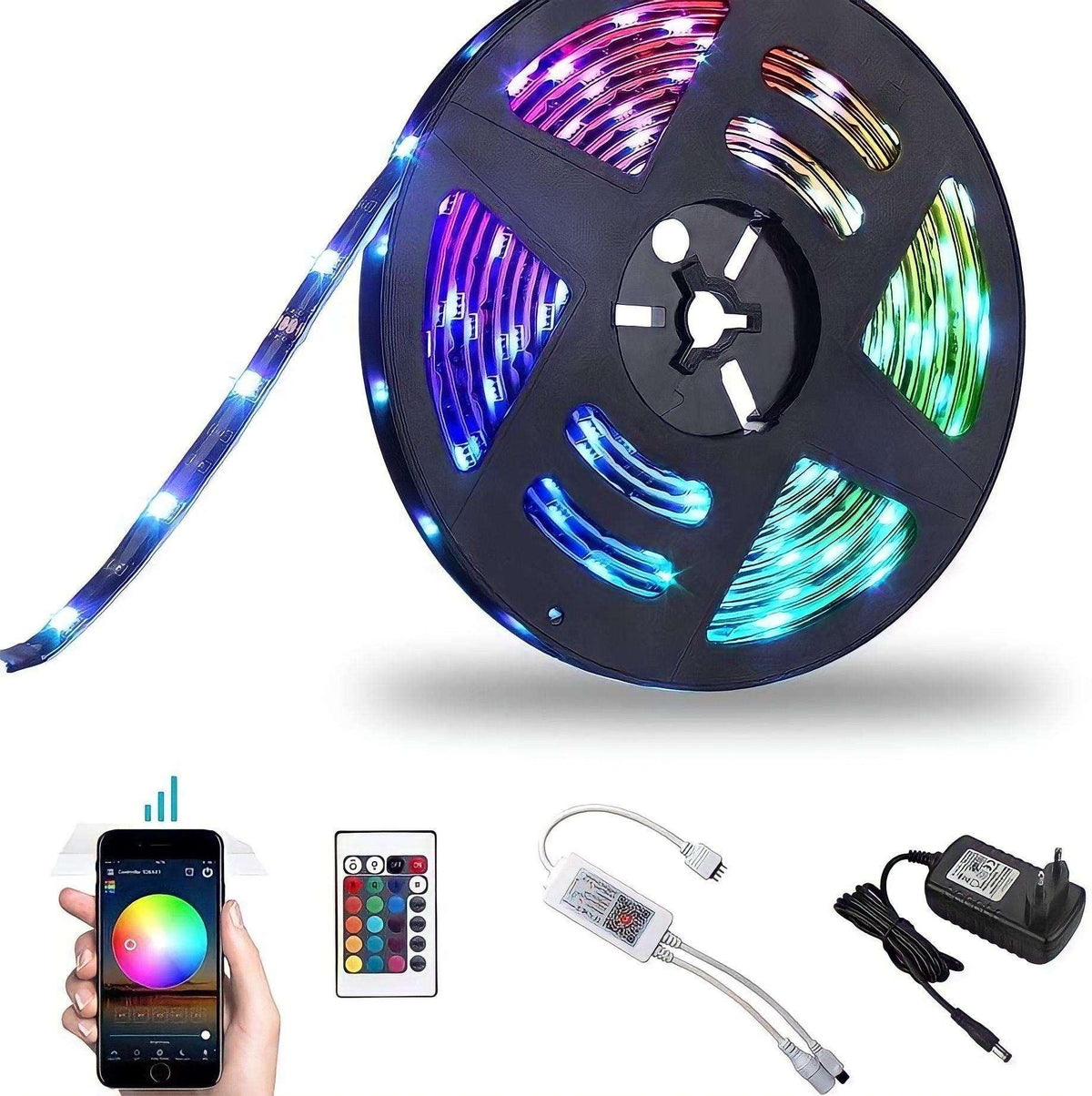 LED Streifen farbig mit Fernbedienung - BUYnBLUE