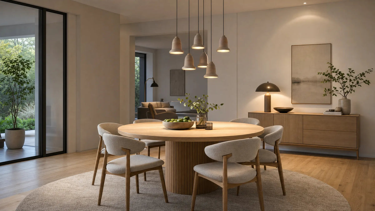 Hängelampe Esszimmer blendfrei und stimmig planen