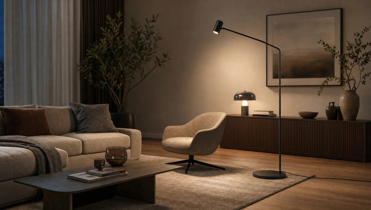 Design Stehlampe richtig platzieren im Wohnraum