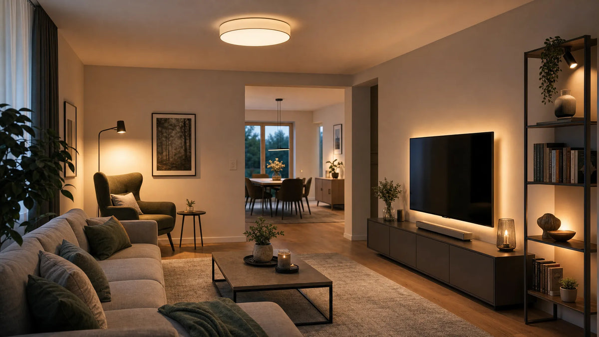 Wohnzimmer Leuchte nach Lichtzonen auswählen
