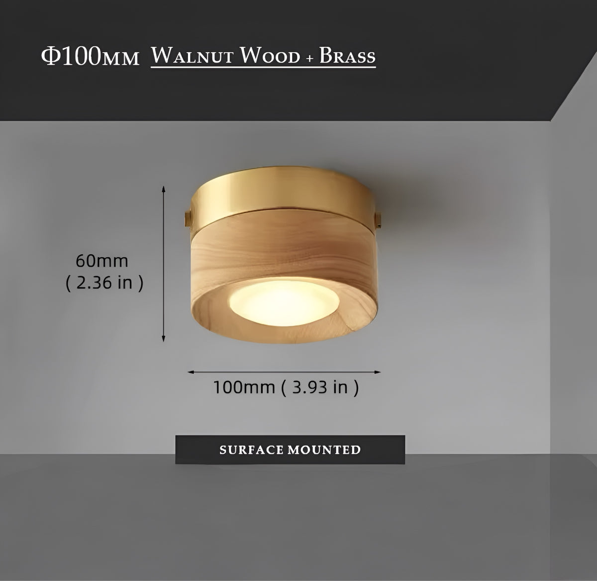 Plafonnier Noyer Luxe - BUYnBLUE 