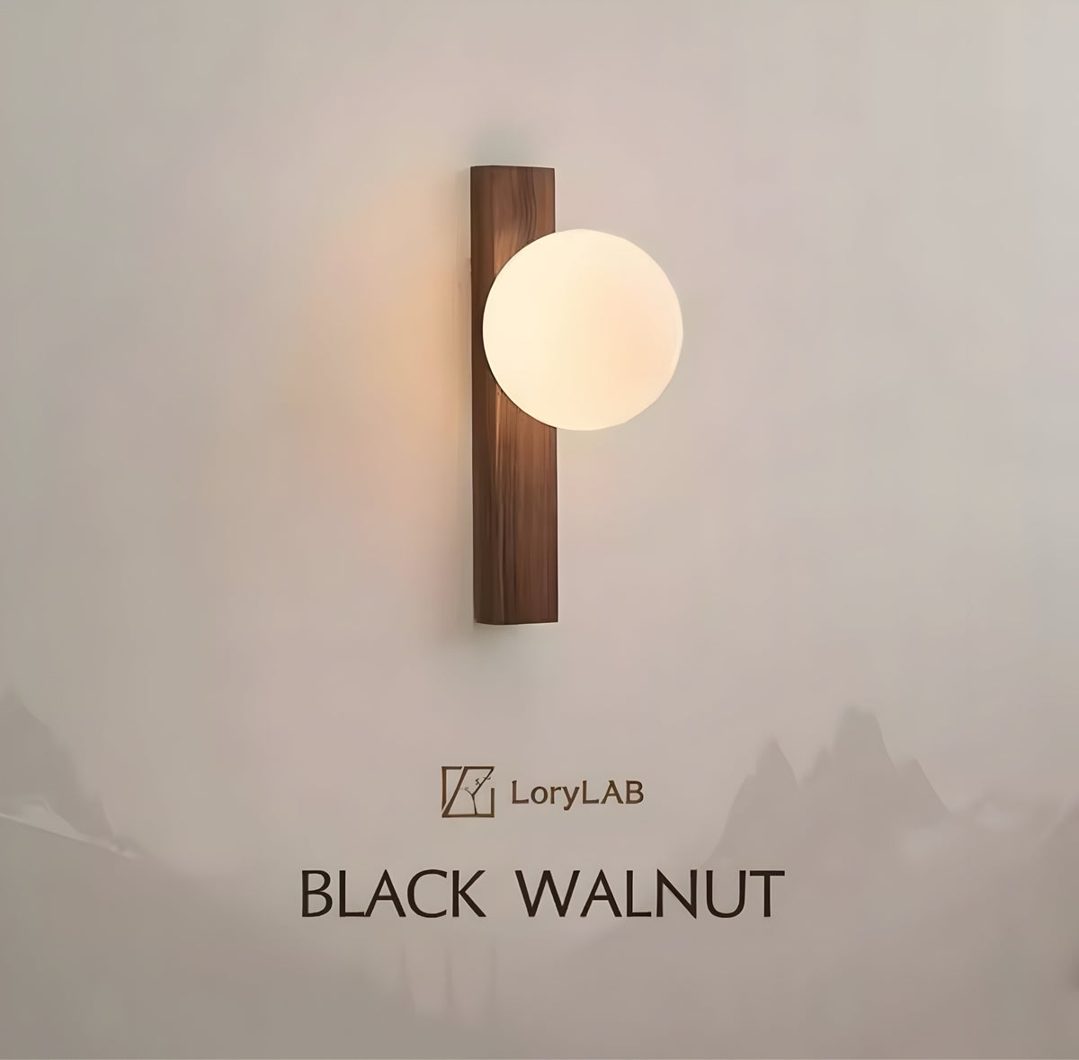 Wandleuchte Walnut Elegance - BUYnBLUE 