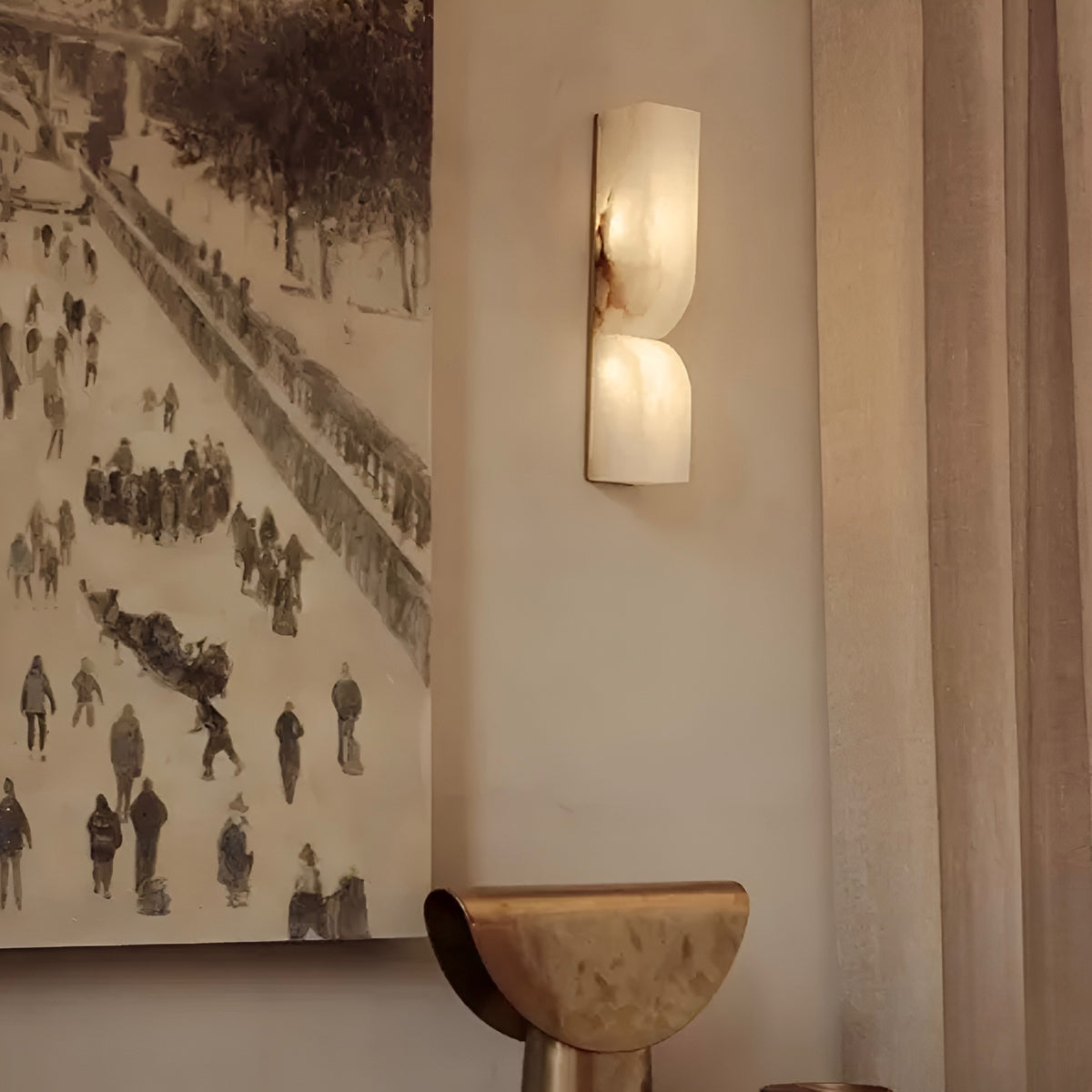Designer wall light Alabasta