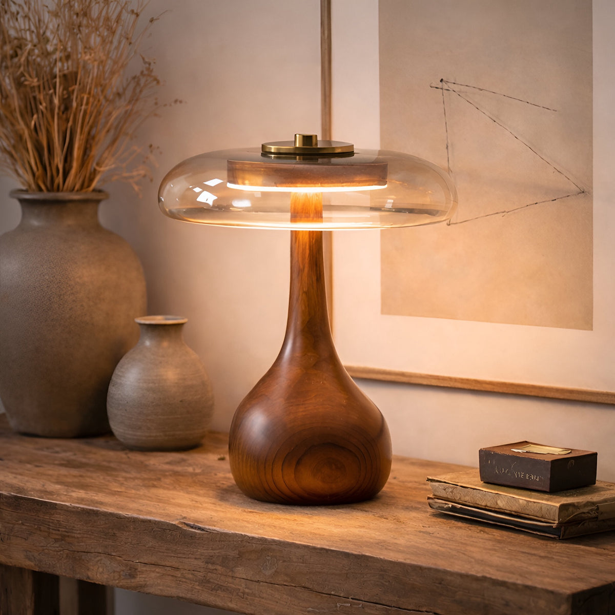 Tischlampe Legno Curvata