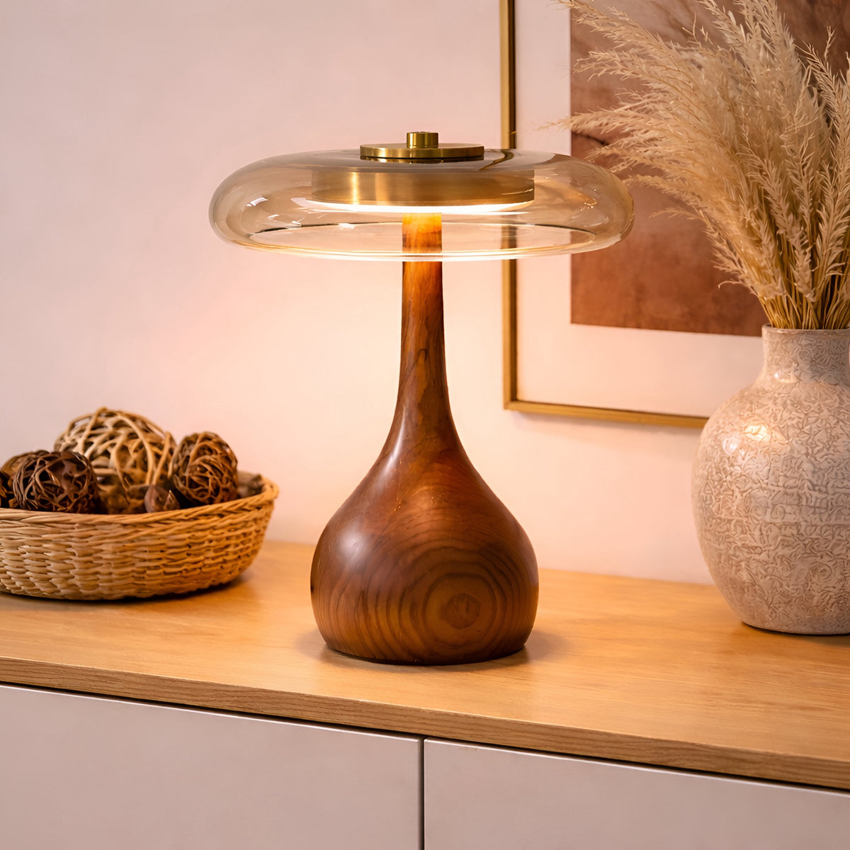 Tischlampe Legno Curvata