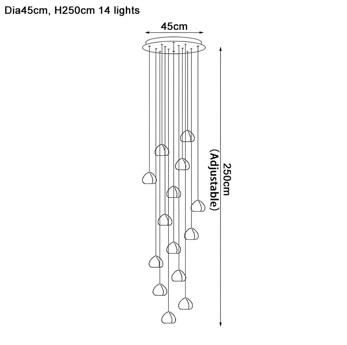Lampadario di design Fondara - BUYnBLUE 