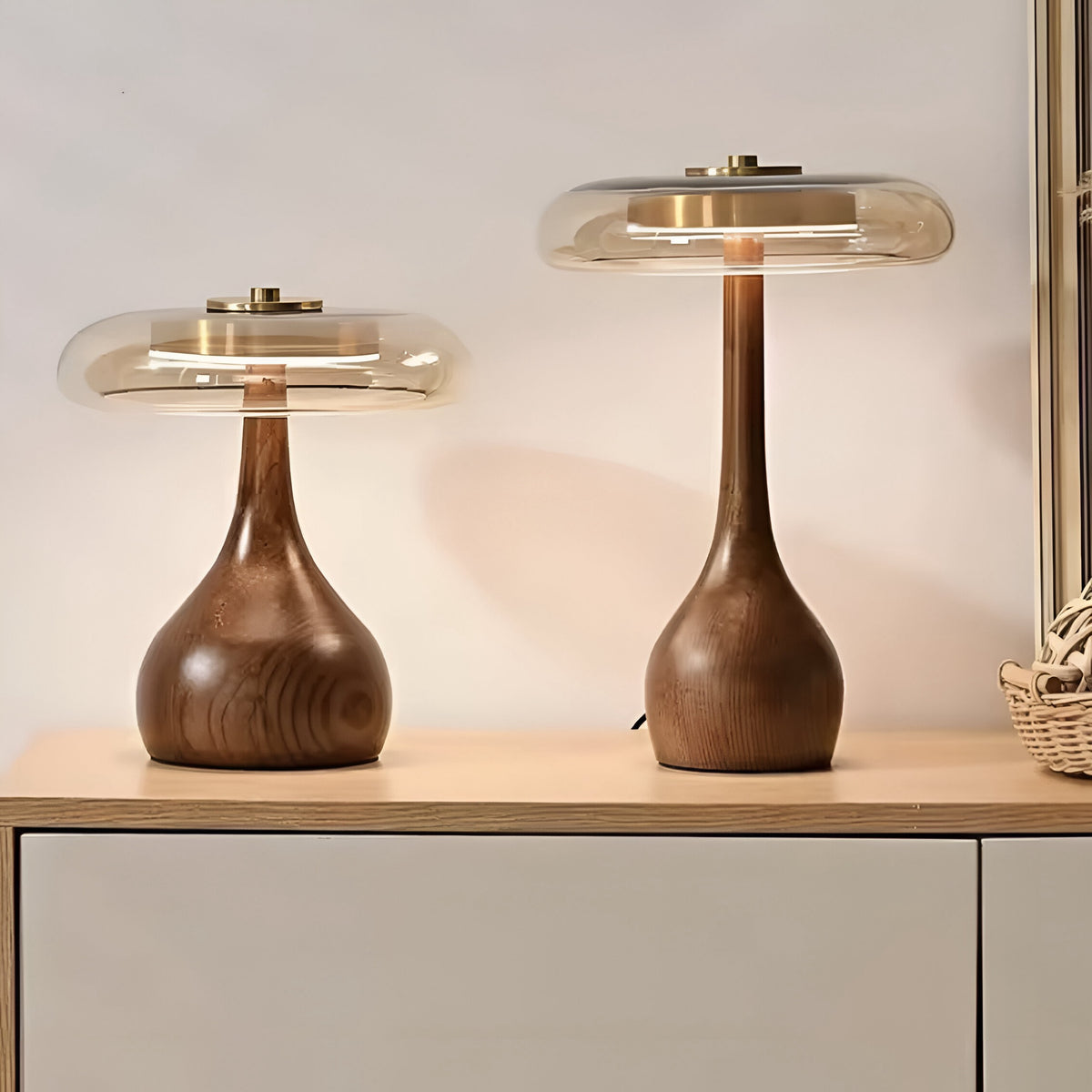 Tischlampe Legno Curvata