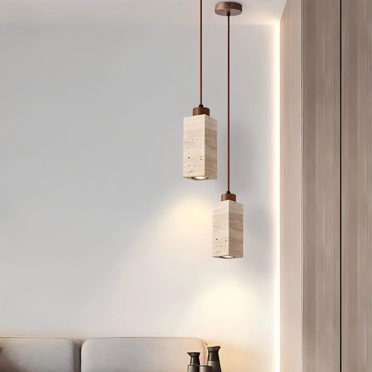 suspension luminaire Travertin Legna - BUYnBLUE 