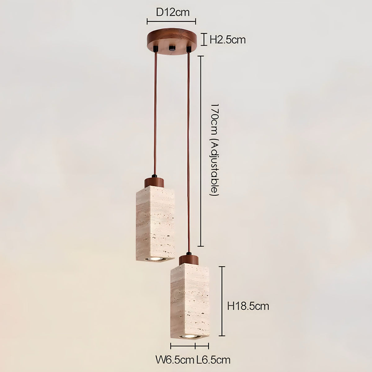suspension luminaire Travertin Legna - BUYnBLUE 