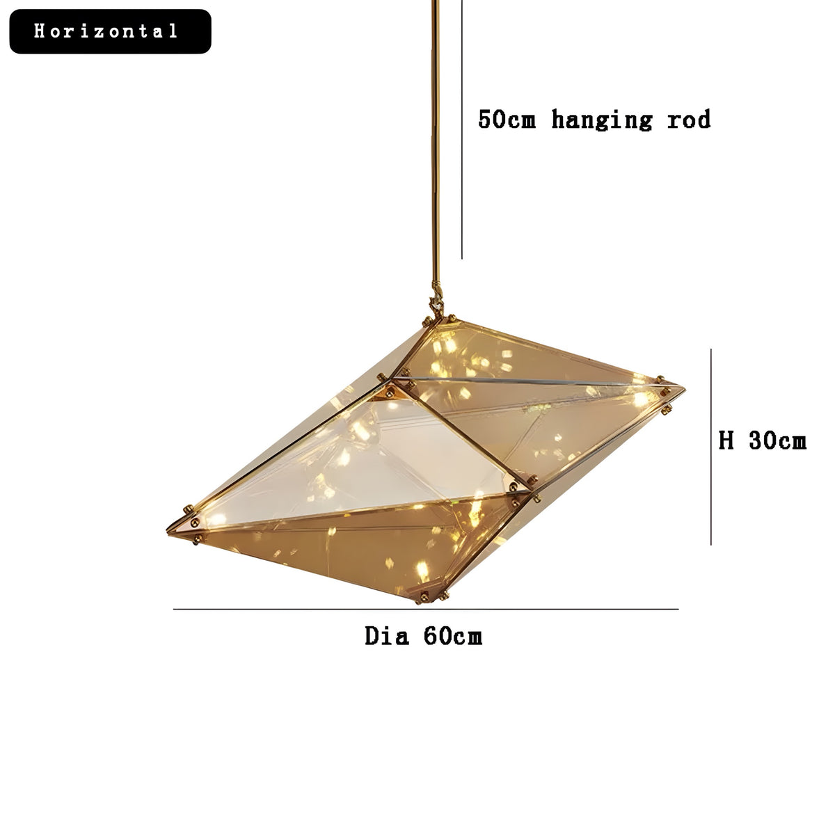 Moderne Hängelampe Diamante Grezzo - BUYnBLUE 