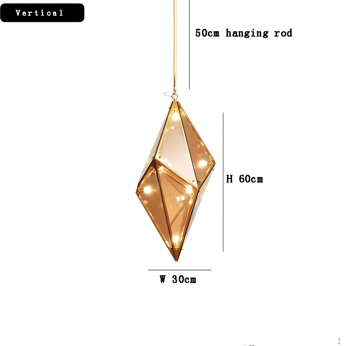 Moderne Hängelampe Diamante Grezzo - BUYnBLUE 