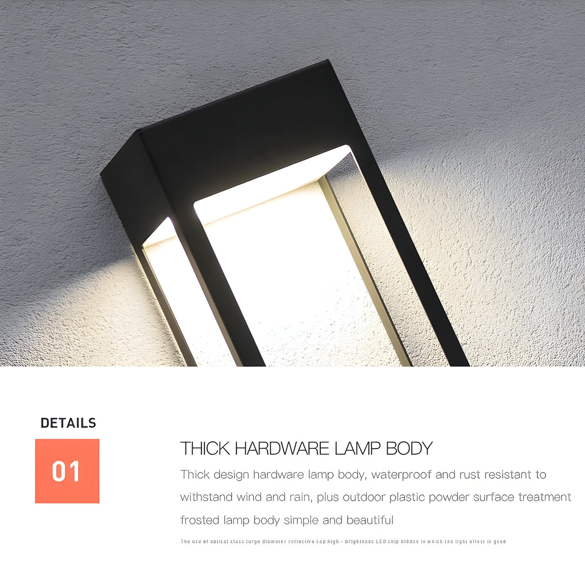 Outdoor Lampe Scatola Vetro - BUYnBLUE 