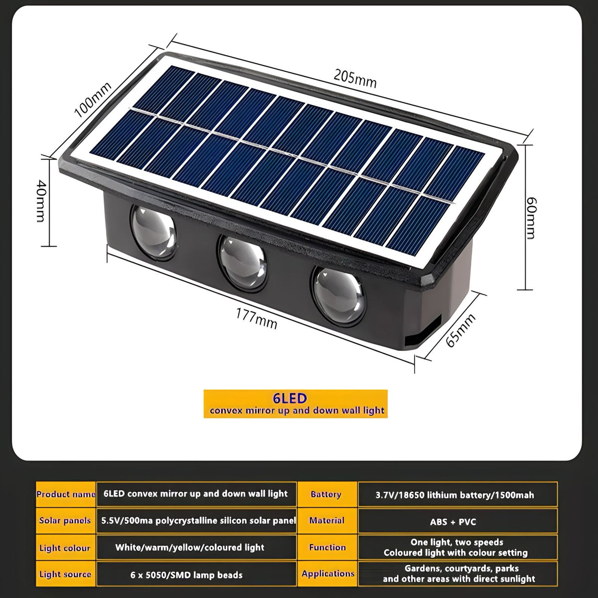 Solar Outdoor Lampe Modern Nova - BUYnBLUE 