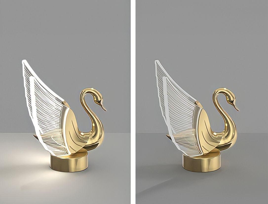 Tischlampe LED in Schwanform - BUYnBLUE 