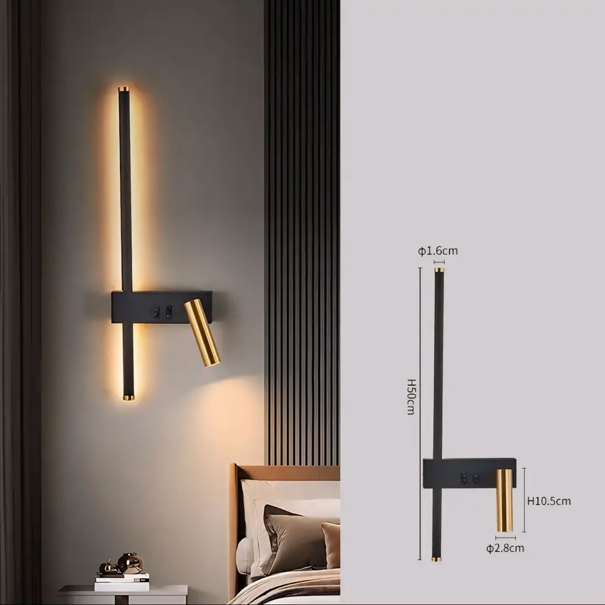 Wandleuchte Modern Lettura - BUYnBLUE 