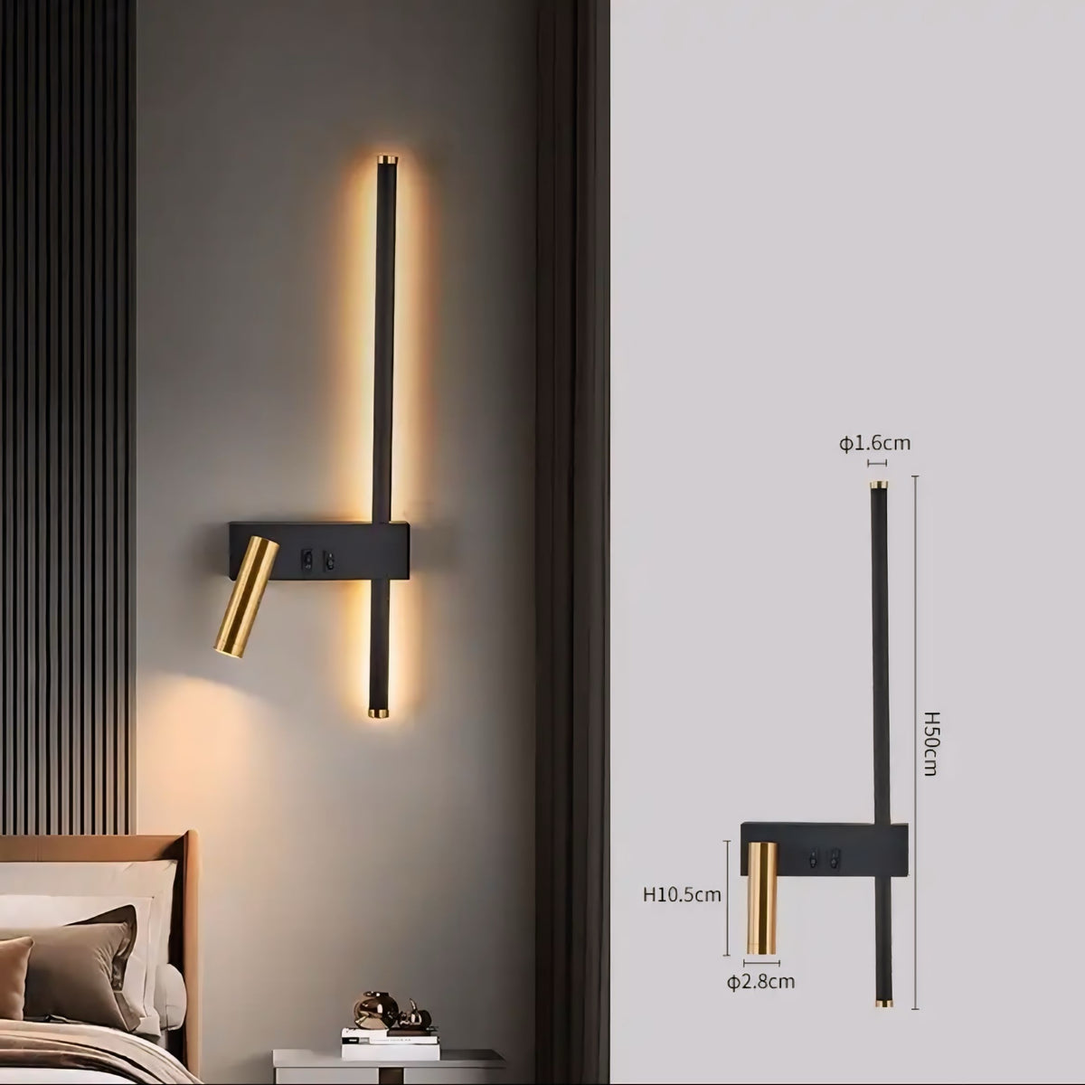 Wandleuchte Modern Lettura - BUYnBLUE 